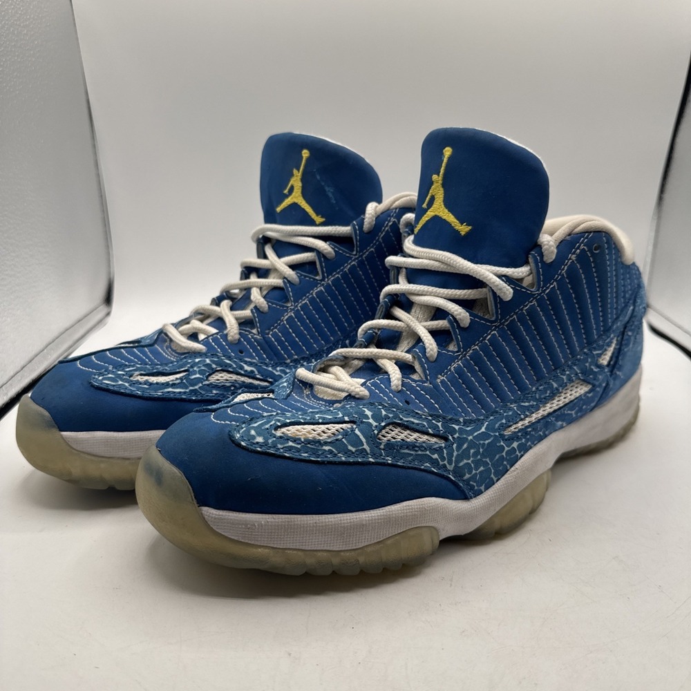 Nike Air Jordan 11 Retro Low Argon Blue Zest White Yellow 306008-471 Size 12